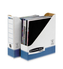 Portariviste Bankers Box System - 7,8 x 31,1 x 25,8 cm - bianco/blu - Fellowes Portariviste Bankers Box System - 7,8 x 31,1 x 25,8 cm - bianco/blu - Fellowes