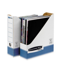 Portariviste Bankers Box System - 7,8 x 31,1 x 25,8 cm - bianco/blu - Fellowes Portariviste Bankers Box System - 7,8 x 31,1 x 25,8 cm - bianco/blu - Fellowes