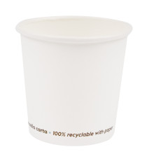 Bicchiere in carta - 200 ml - bianco - Signor Bio - conf. 50 pezzi