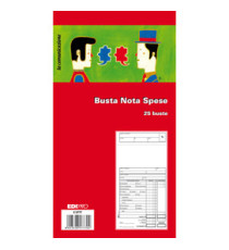 Blocco buste nota spese - 28 x 15cm - Edipro - conf. 25 buste Blocco buste nota spese - 28 x 15cm - Edipro - conf. 25 buste