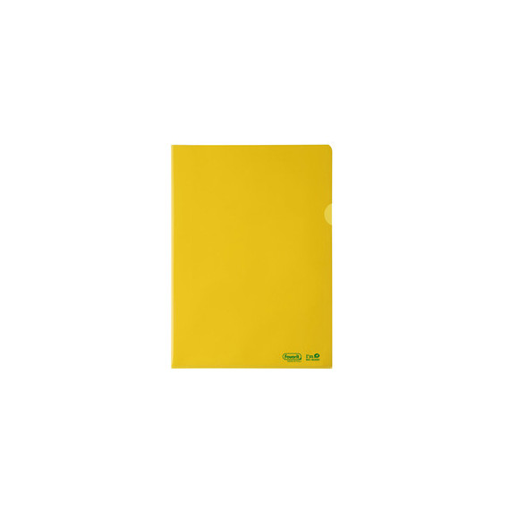 Cartelline a L - 22 x 30 cm - PE Bio-Based - liscio superior - giallo - Favorit - conf. 25 pezzi