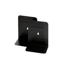 Coppia reggilibri - 13,5 x 17,5 cm - metallo - nero - Lebez