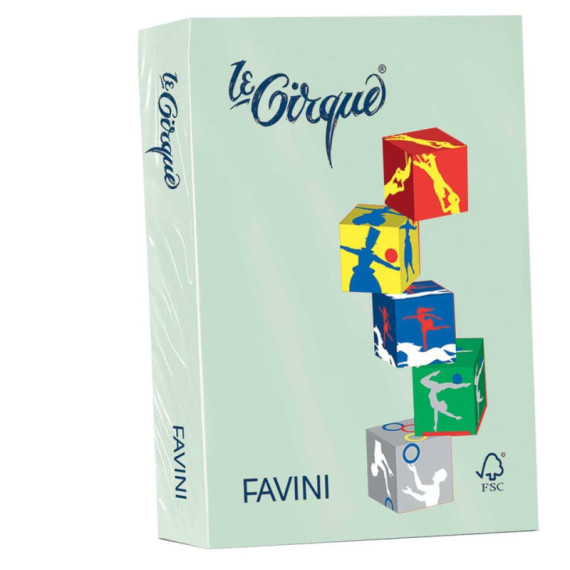 Carta colorata Favini Le Cirque A4 160 g/m² colori tenui - risma da 250 fogli pistacchio - A746304