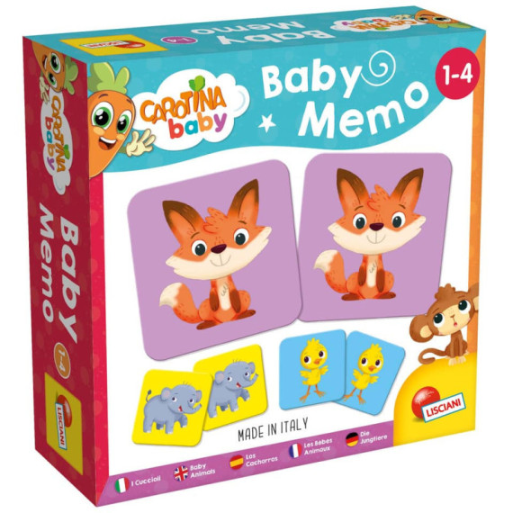 Gioco in scatola Lisciani Carotina Baby Memo Cuccioli - 80052