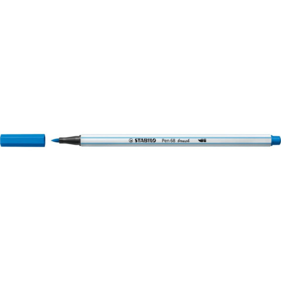 Pennarello Stabilo Pen 68 brush - punta a pennello - M 1 mm blu scuro 568/41
