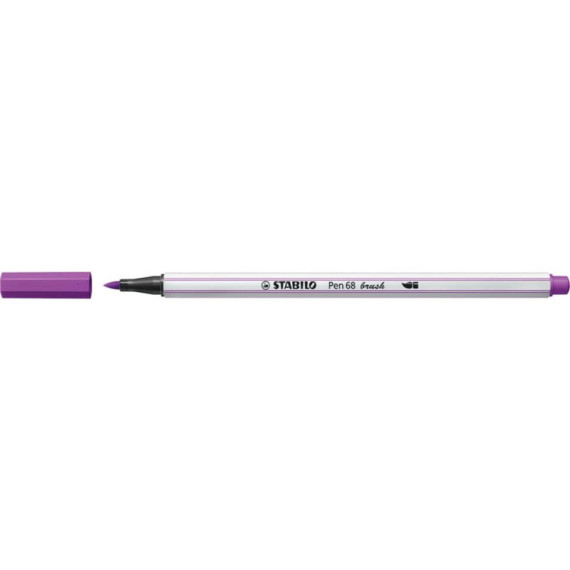 Pennarello Stabilo Pen 68 brush - punta a pennello - M 1 mm lilla 568/58