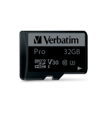 Micro Sdhc Pro U3 32GB Verbatim 47041 V30 Classe 10 UHS Speed Class 3 (U3) con adattatore fino a 90 MB/Sec Micro Sdhc Pro U3 32GB Verbatim 47041 V30 Classe 10 UHS Speed Class 3 (U3) con adattatore fino a 90 MB/Sec