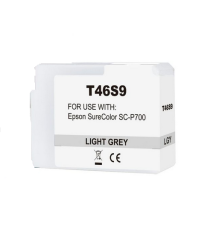Cartuccia T46S9 light grigio C13T46S900 ink pigmentato compatibile per Epson SureColor SC-P700,SC-P706 capacità 25ml Cartuccia T46S9 light grigio C13T46S900 ink pigmentato compatibile per Epson SureColor SC-P700,SC-P706 capacità 25ml