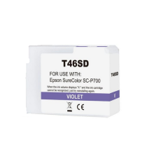 Cartuccia T46SD viola C13T46SD00 ink pigmentato compatibile per Epson SureColor SC-P700,SC-P706 capacità 25ml Cartuccia T46SD viola C13T46SD00 ink pigmentato compatibile per Epson SureColor SC-P700,SC-P706 capacità 25ml
