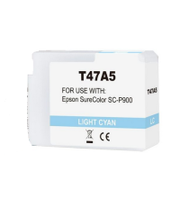 Cartuccia T47A5 light ciano C13T47A500 ink pigmentato compatibile per Epson SureColor SC-P900 capacità 50ml Cartuccia T47A5 light ciano C13T47A500 ink pigmentato compatibile per Epson SureColor SC-P900 capacità 50ml