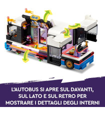 Lego Friends - Tour Bus delle pop star - Lego 42619 Autobus Giocattolo e 4 Mini Bamboline 845pz  Anni 8+ Lego Friends - Tour Bus delle pop star - Lego 42619 Autobus Giocattolo e 4 Mini Bamboline 845pz  Anni 8+