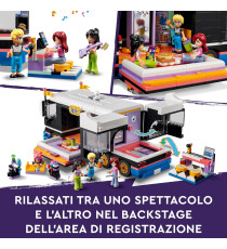 Lego Friends - Tour Bus delle pop star - Lego 42619 Autobus Giocattolo e 4 Mini Bamboline 845pz  Anni 8+ Lego Friends - Tour Bus delle pop star - Lego 42619 Autobus Giocattolo e 4 Mini Bamboline 845pz  Anni 8+