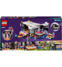 Lego Friends - Tour Bus delle pop star - Lego 42619 Autobus Giocattolo e 4 Mini Bamboline 845pz  Anni 8+ Lego Friends - Tour Bus delle pop star - Lego 42619 Autobus Giocattolo e 4 Mini Bamboline 845pz  Anni 8+