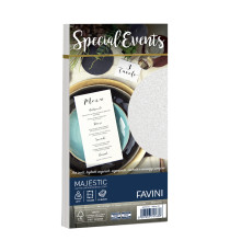 Busta Special Events metal - 110 x 220 mm - 120 gr - bianco - Favini - conf. 10 buste