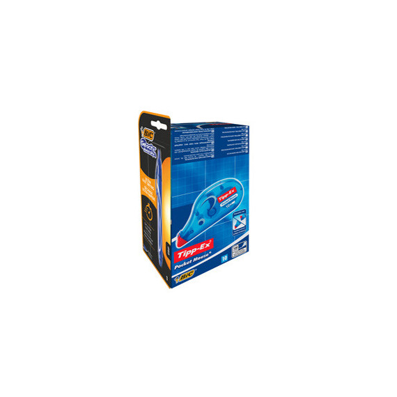 Correttore a nastro Pocket Mouse Tipp-Ex + penna Gelocity QuickDry Bic - promo box 10 + 1 pezzi