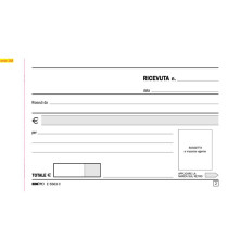 Blocco ricevute generiche - 50 fogli 2 copie autoricaricanti - 9,9 x 17cm - 50 fogli - Edipro