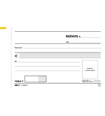 Blocco ricevute generiche - 50 fogli 2 copie autoricaricanti - 9,9 x 17cm - 50 fogli - Edipro