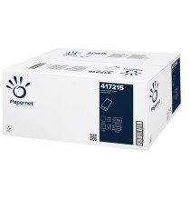 Asciugamani piegati a V - 2 veli - 18 gr - goffratura a onda - 24 x 21 cm - bianco - Papernet - conf. 150 pezzi Asciugamani piegati a V - 2 veli - 18 gr - goffratura a onda - 24 x 21 cm - bianco - Papernet - conf. 150 pezzi