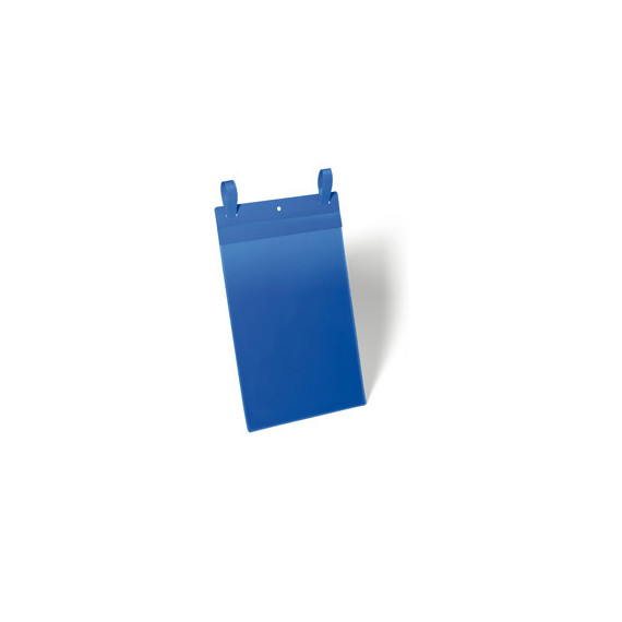 Buste identificative - con fascette di aggancio - A4 verticale - blu - Durable - conf. 50 pezzi