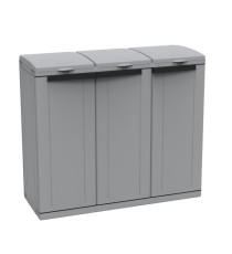 Contenitore EcoCab 3 per raccolta differenziata - 102x39x88,7 cm - 3 portasacco da 110 L ciascuno - Terry