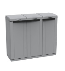 Contenitore EcoCab 3 per raccolta differenziata - 102x39x88,7 cm - 3 portasacco da 110 L ciascuno - Terry