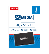 Hard Disk interno SSD MyMedia 1TB 2,5" 69282 SATA III Rev. 3.0  Sata 3 - Stato solido - velocità lettura 500 MBs Hard Disk interno SSD MyMedia 1TB 2,5" 69282 SATA III Rev. 3.0  Sata 3 - Stato solido - velocità lettura 500 MBs