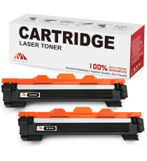 Pack 2 TN1050 toner compatibili per Brother DCP1510 1512 HL1110 1112 MFC1810 N° 2pz TN-1050 capacità 1.000 pagine