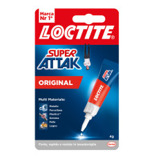 Colla Super Attak Original - 4 gr - trasparente - Loctite Colla Super Attak Original - 4 gr - trasparente - Loctite