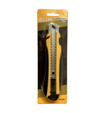 Cutter 25mm Blim BL0394 XL PRO in plastica di alta qualità - professionale,impugnatura in gomma misura 0.7 x 25 x 126mm Cutter 25mm Blim BL0394 XL PRO in plastica di alta qualità - professionale,impugnatura in gomma misura 0.7 x 25 x 126mm
