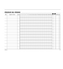Blocco presenze mensili - 25/25 copie autoricalcanti - 14,8 x 21,5 cm - DU16731C000 - Data Ufficio