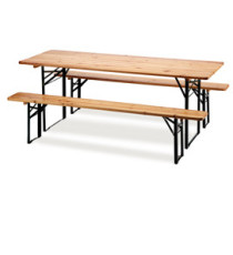 Set birra pieghevole - legno/verde scuro - Garden Friend - set 3 elementi Set birra pieghevole - legno/verde scuro - Garden Friend - set 3 elementi