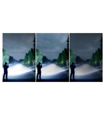 Torcia a LED XHP50 Torcia tattica USB ricaricabile Impermeabile da Campeggio in alluminio - 1500lm - illuminazione fino a 300mt