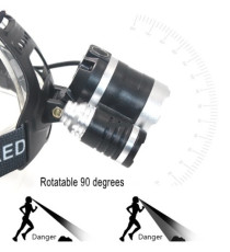 Torcia lampada da testa led frontale CREE 1 - 1000 lumen - 4 modi illuminazione - con luce posteriore-2 batterie da 2200mAh Torcia lampada da testa led frontale CREE 1 - 1000 lumen - 4 modi illuminazione - con luce posteriore-2 batterie da 2200mAh