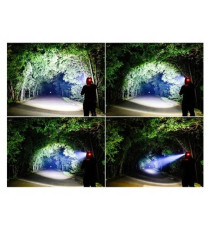 Torcia lampada da testa led frontale CREE 1 - 1000 lumen - 4 modi illuminazione - con luce posteriore-2 batterie da 2200mAh Torcia lampada da testa led frontale CREE 1 - 1000 lumen - 4 modi illuminazione - con luce posteriore-2 batterie da 2200mAh