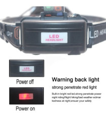 Torcia lampada da testa led frontale CREE 1 - 1000 lumen - 4 modi illuminazione - con luce posteriore-2 batterie da 2200mAh Torcia lampada da testa led frontale CREE 1 - 1000 lumen - 4 modi illuminazione - con luce posteriore-2 batterie da 2200mAh