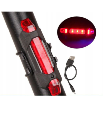 Luci bicicletta LED 1600 lumens anteriore e posteriore - Ricaricabili USB - Lega di Alluminio - Doppia batteria al litio 18650