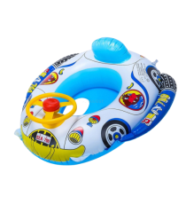 Salvagente per bambini a forma di macchina gonfiabile con volante - in pvc di alta qualità - misura 62cm x 44cm x 25cm