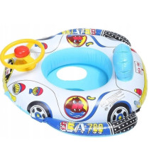 Salvagente per bambini a forma di macchina gonfiabile con volante - in pvc di alta qualità - misura 62cm x 44cm x 25cm