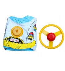 Salvagente per bambini a forma di macchina gonfiabile con volante - in pvc di alta qualità - misura 62cm x 44cm x 25cm