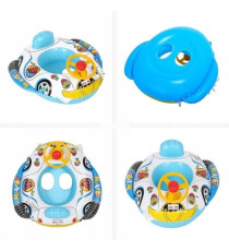 Salvagente per bambini a forma di macchina gonfiabile con volante - in pvc di alta qualità - misura 62cm x 44cm x 25cm