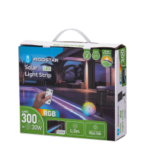 Striscia led solare 3mt + 2mt cavo RGB 30W 300lumen IP65 da esterno - 30 LEDs/m 505 (3.2V/150mA) durata max. 14h Striscia led solare 3mt + 2mt cavo RGB 30W 300lumen IP65 da esterno - 30 LEDs/m 505 (3.2V/150mA) durata max. 14h