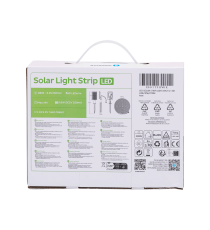 Striscia led solare 3mt + 2mt cavo 2700K Luce calda 30W 300lumen IP65 da esterno - 60 LEDs/m 2835 (3.2V/150mA) durata max. 14h Striscia led solare 3mt + 2mt cavo 2700K Luce calda 30W 300lumen IP65 da esterno - 60 LEDs/m 2835 (3.2V/150mA) durata max. 14h