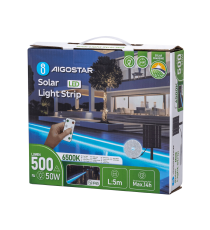 Striscia led solare 5mt + 2mt cavo 6500K Luce fredda 50W 500lumen IP65 da esterno - 60 LEDs/m 2835 (3.2V/150mA) durata max. 14h Striscia led solare 5mt + 2mt cavo 6500K Luce fredda 50W 500lumen IP65 da esterno - 60 LEDs/m 2835 (3.2V/150mA) durata max. 14h