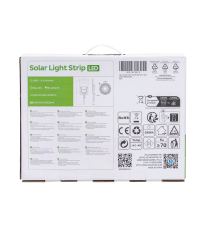 Striscia led solare 20mt + 2mt cavo 6500K Luce fredda 200W 2000lumen IP65 da esterno - 60 LEDs/m 2835 (3.2V/60mA) durata max.14h Striscia led solare 20mt + 2mt cavo 6500K Luce fredda 200W 2000lumen IP65 da esterno - 60 LEDs/m 2835 (3.2V/60mA) durata max.14h