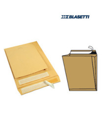 Busta a sacco Mailpack - soffietti laterali - fondo preformato - strip adesivo - 23 x 33 x 4 cm - 100 gr - avana - Blase