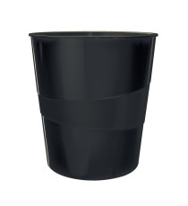 Cestino gettacarte Leitz Recycle - altezza 32,4 cm - diametro 29 cm - 15 L - nero - Leitz
