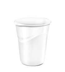 Cestino Gloss - altezza 33,4 cm - diametro 30,5 cm - 14 L - bianco artico - CEP Cestino Gloss - altezza 33,4 cm - diametro 30,5 cm - 14 L - bianco artico - CEP