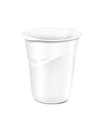 Cestino Gloss - altezza 33,4 cm - diametro 30,5 cm - 14 L - bianco artico - CEP Cestino Gloss - altezza 33,4 cm - diametro 30,5 cm - 14 L - bianco artico - CEP