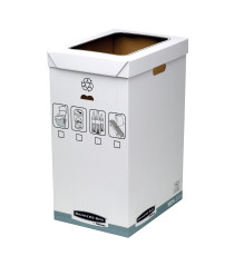 Cestino per riciclo Bankers Box System - 30 x 60 x 50 cm - 90 L - bianco - Fellowes Cestino per riciclo Bankers Box System - 30 x 60 x 50 cm - 90 L - bianco - Fellowes