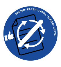 Coperchio raccolta carta - per cestino 133R - diametro 38 cm - PVC - blu - Cep Coperchio raccolta carta - per cestino 133R - diametro 38 cm - PVC - blu - Cep